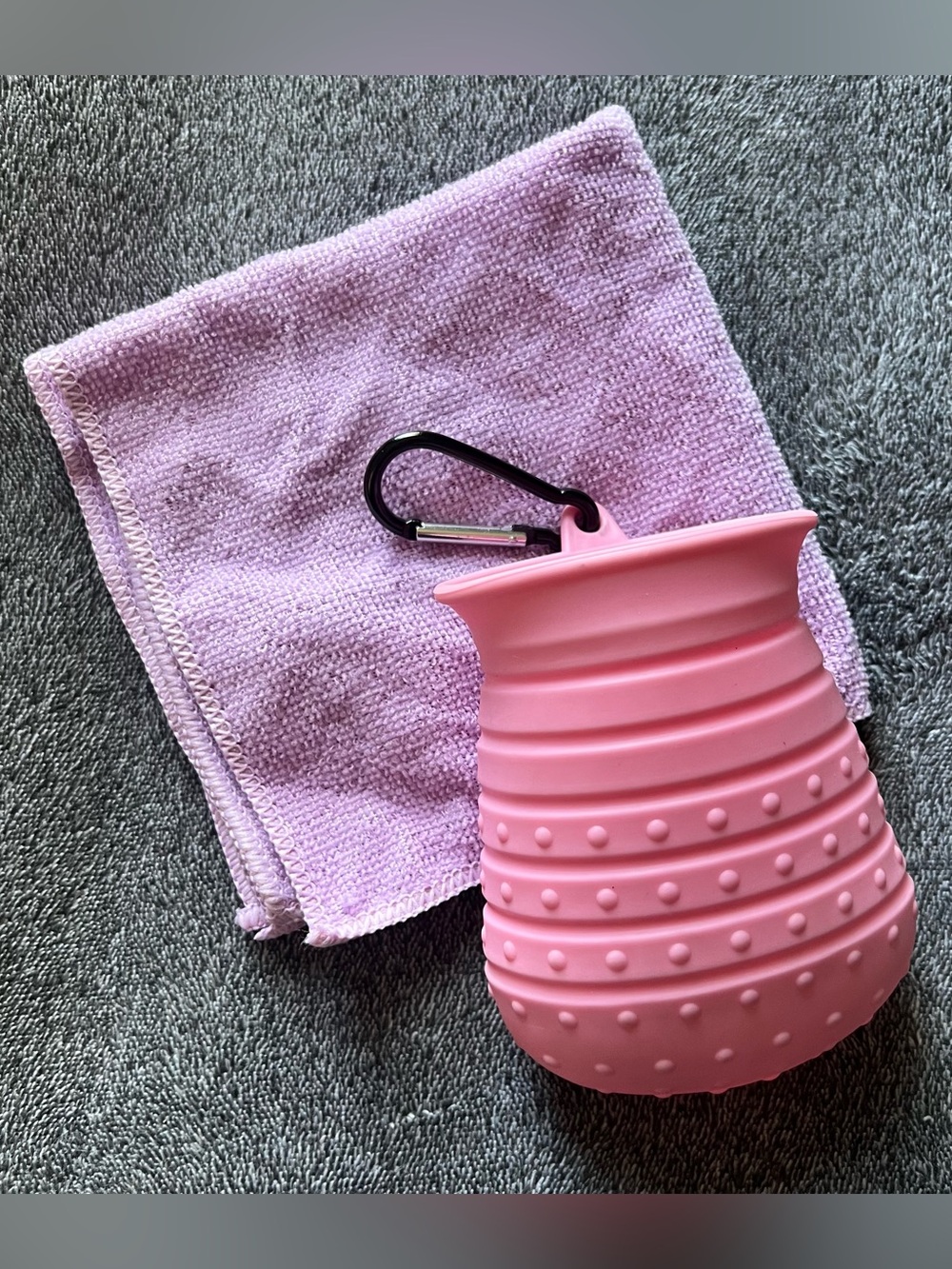 Pink Dog Paw Cleaner Cup w/ Silicone Bristles